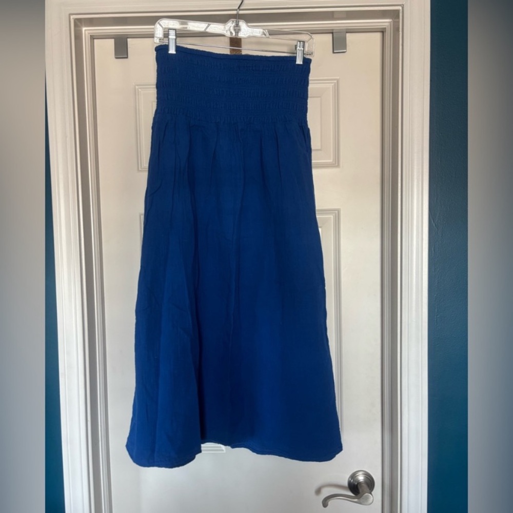 Chic Royal Blue A-Line Skirt